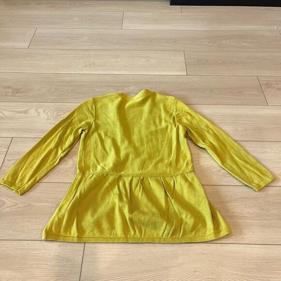 Jjill Womens Blazer Cardigan S Green SIlk Blend Front Vneck Bohemian Y2k CLassic - Picture 9 of 9